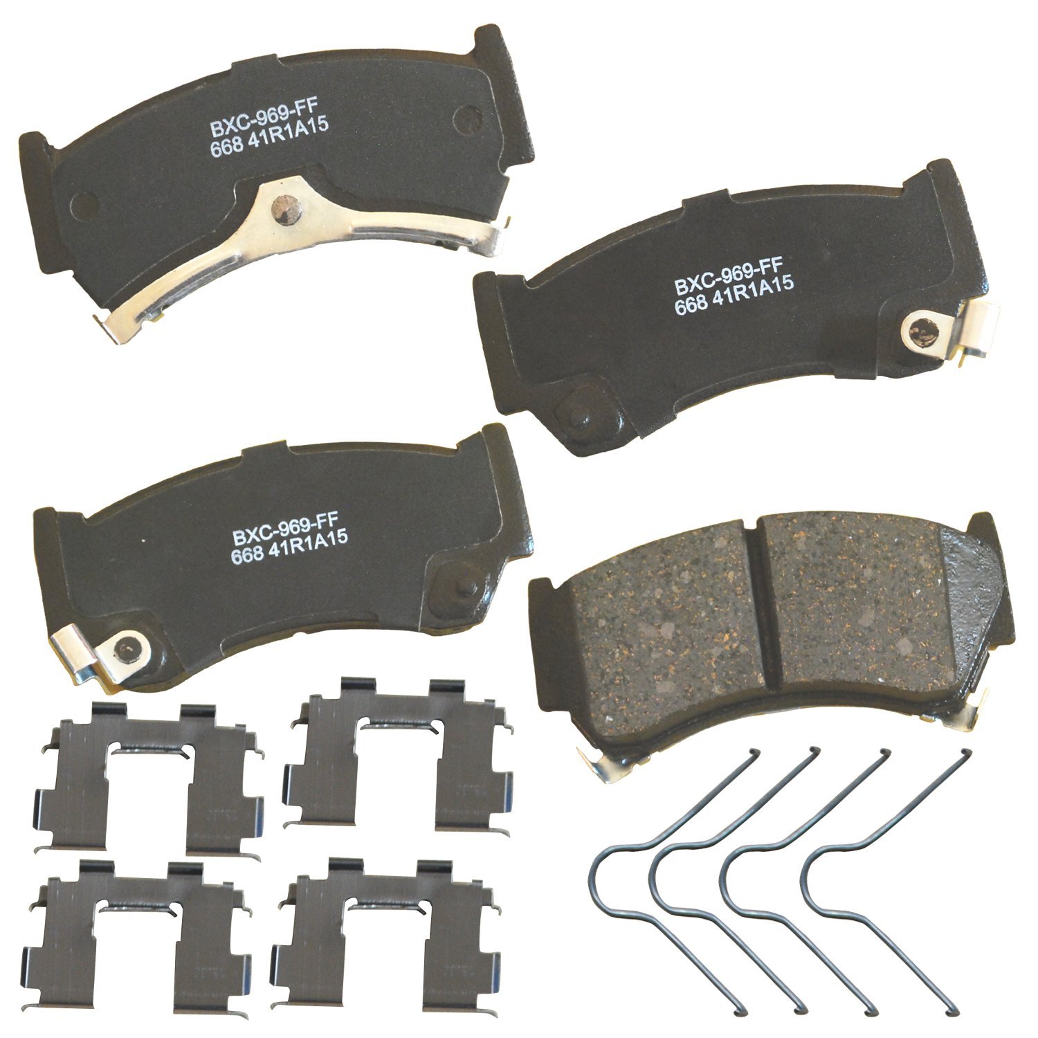 Bendix Premium SBC668 Ceramic Front Brake Pads for Nissan 200SX 1998-1995, Lucino 1998-1996, Sentra 1999-1995