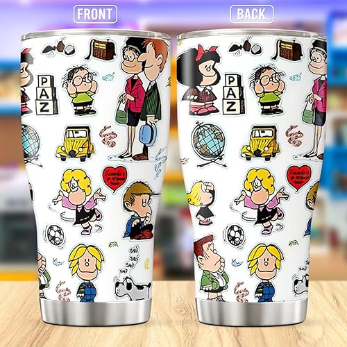 Miniatura 3 de Vaso Mafalda Hot Steel And Insulated Her Stainless Tea Characters 20 30 Oz Iced Travel Coffee Office