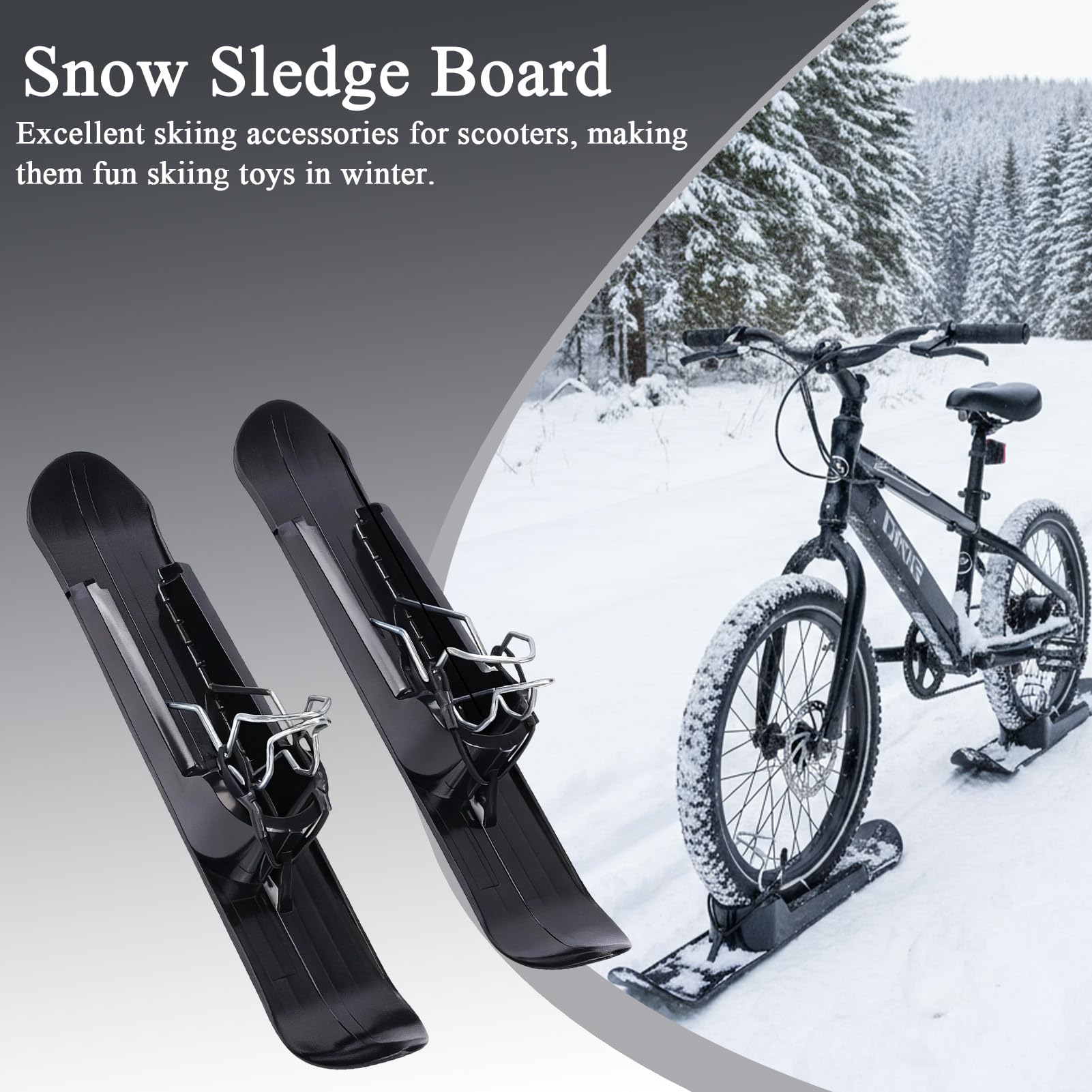 Trotinette Luge Neige pour et Filles Scooter Luge Portable