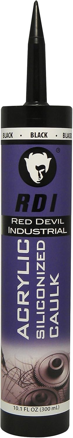 Red Devil 08466I RD Pro Construction Grade Siliconized Acrylic Sealant, 10.1 oz, Black : Industrial & Scientific