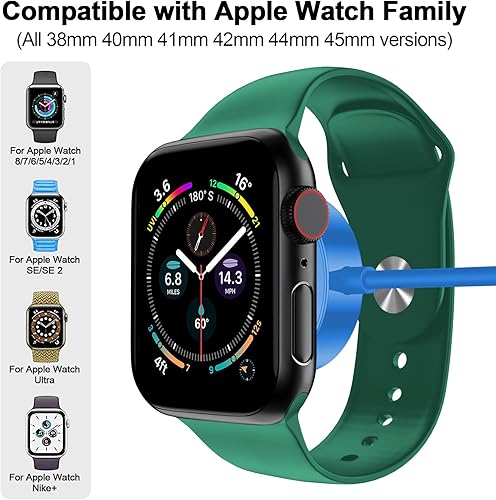Vista 34 de Cargador magnético de carga rápida para Apple Watch, carga inalámbrica magnética compatible con iWatch Series Ultra/10/9/8/7/6/SE/SE2/5/4-[3.3 pies]