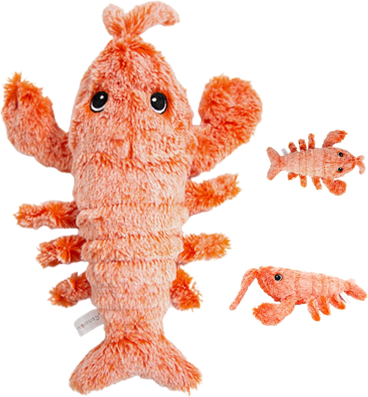 Floppy Lobster Dog Toy, 26cm/10.2inch Plush Jumpinp Lobster Cat Interactive Toys, Motion