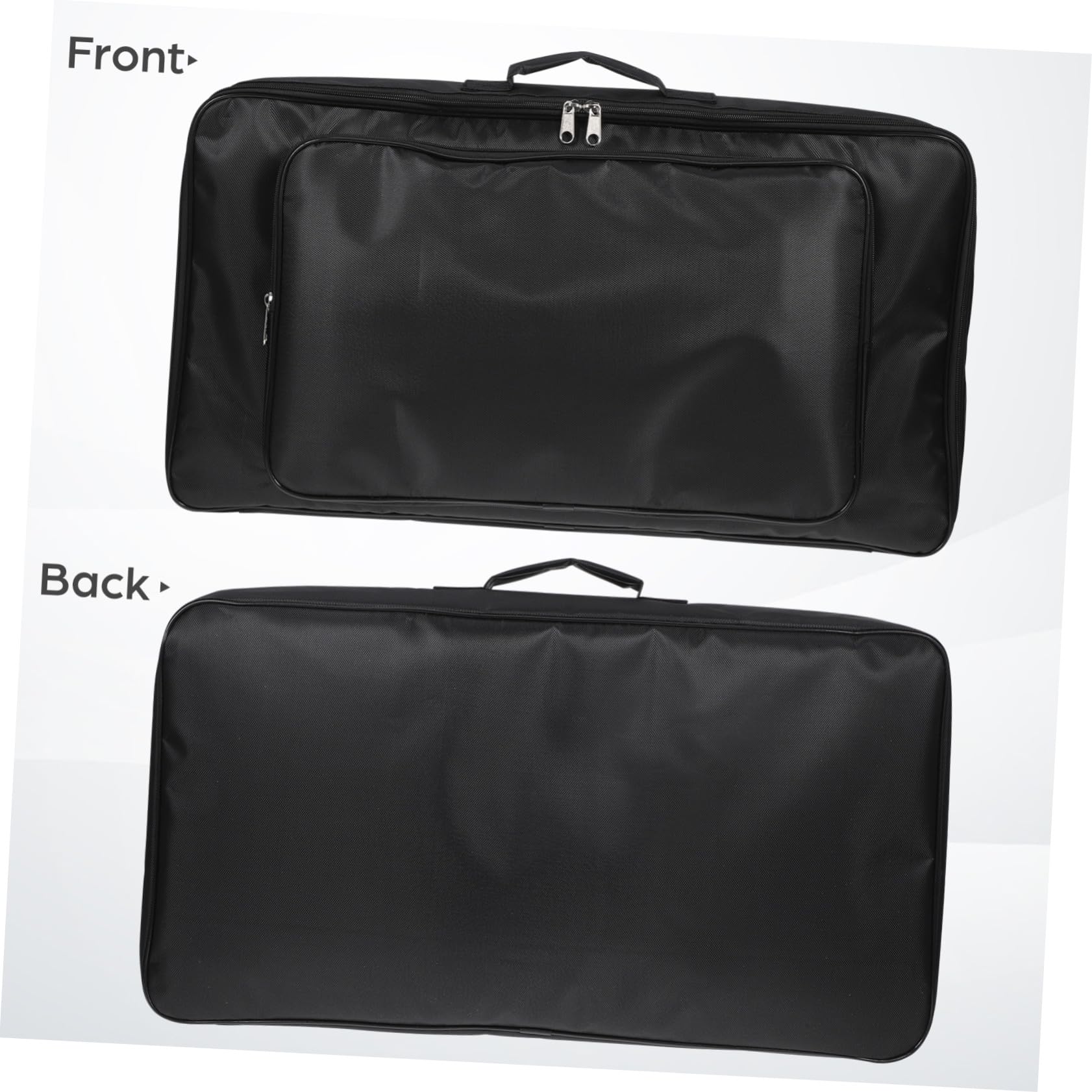 NOLITOY Gitarre Effektpedal Aufbewahrungstasche mit Reißverschluss Strapazierfähiges Nylon Rutschfester Griff Gepolstertes Pedalboard Gigbag Schwarze Tragetasche für Gitarren