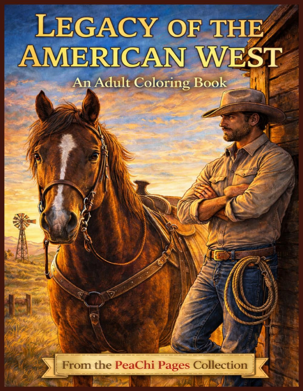 Legacy of the American West: An Adult Coloring Book of Western Frontier Life - Cowboys, Ranches & Life from Pioneer Days to Modern Western Living (PeaChi Pages: Adult Coloring Book Series)