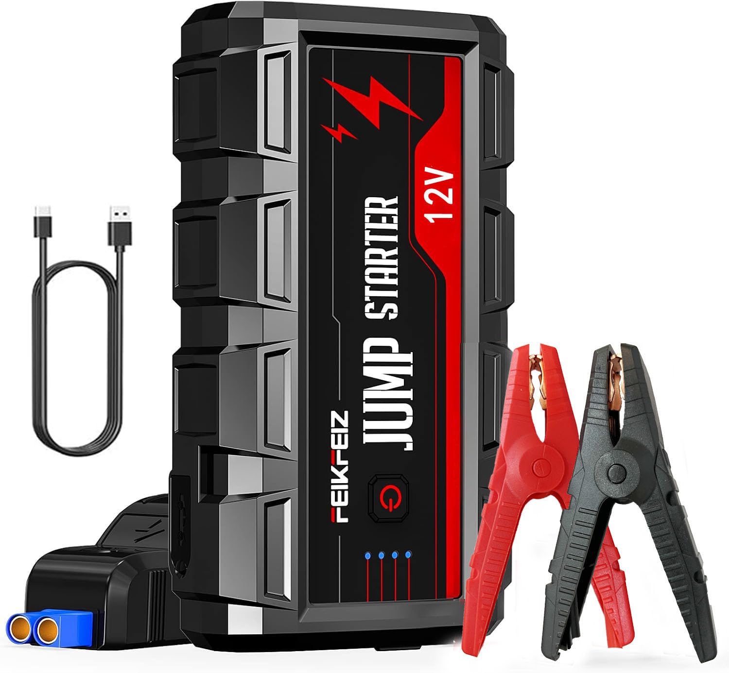 Amazon | FEIKFEIZ ジャンプスターター 電流9000A 大容量 26800mAh 12V