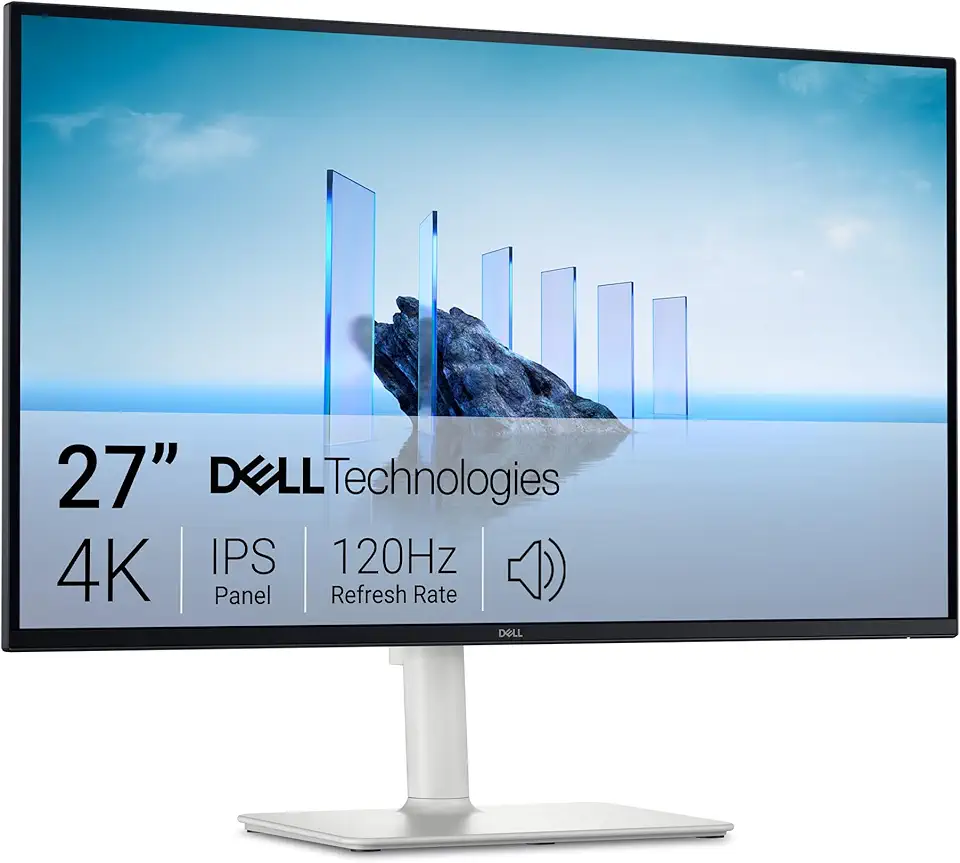 Dell 27 Plus 4K Monitor - S2725QS - 27-inch 4K (3840 x 2160) 120Hz 16:9 Display, IPS Panel, AMD FreeSync Premium, sRGB 99%, Integrated Speakers, 1500:1 Contrast Ratio, Comfortview Plus - Ash White