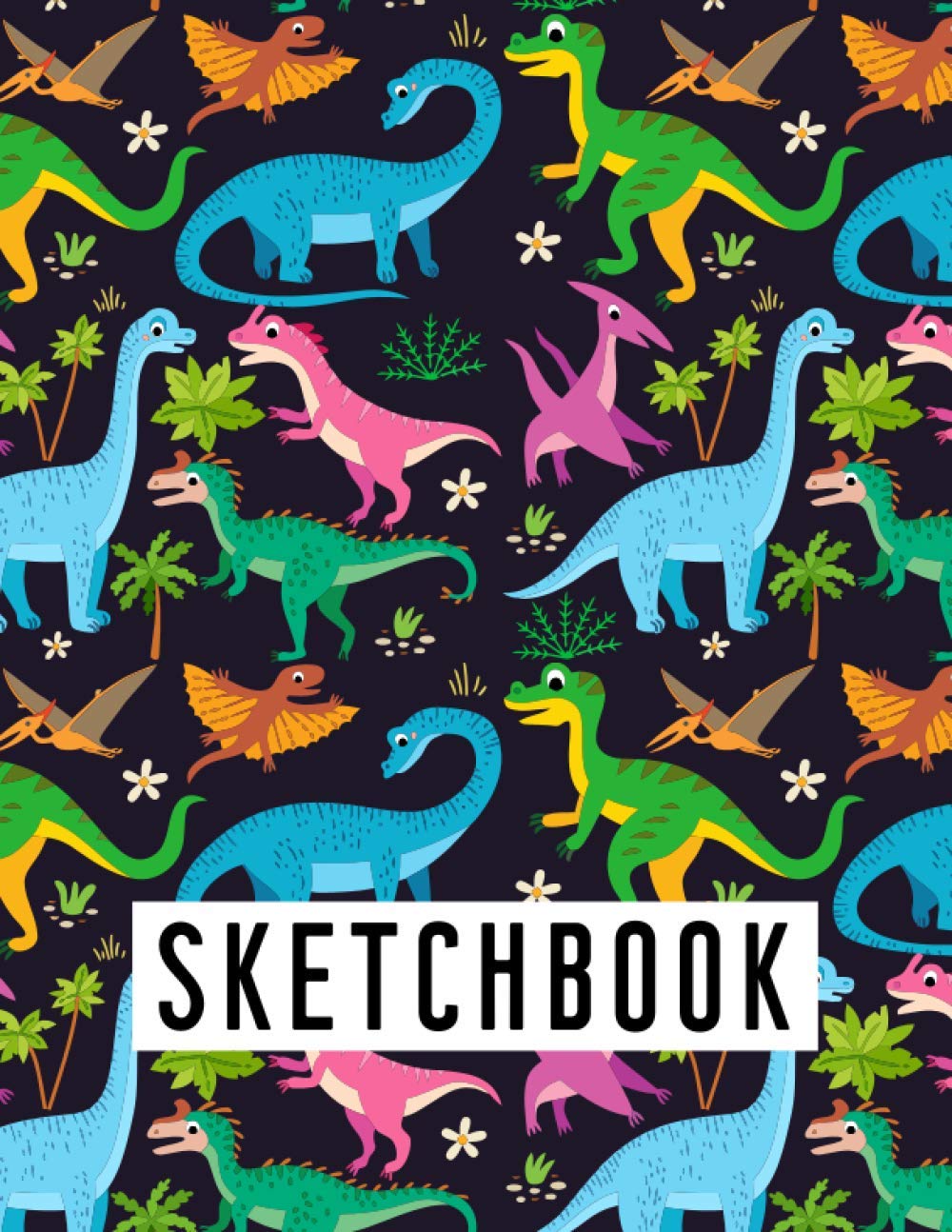 Dinosaur Sketchbook: Dinosaur Sketch book For Kids, Practice learning How To Draw Sketch Pad. Blank Pages for Sketching, Drawing, Doodling & Coloring. Perfect Gifts for Kids, Boys, Girls, Teenagers