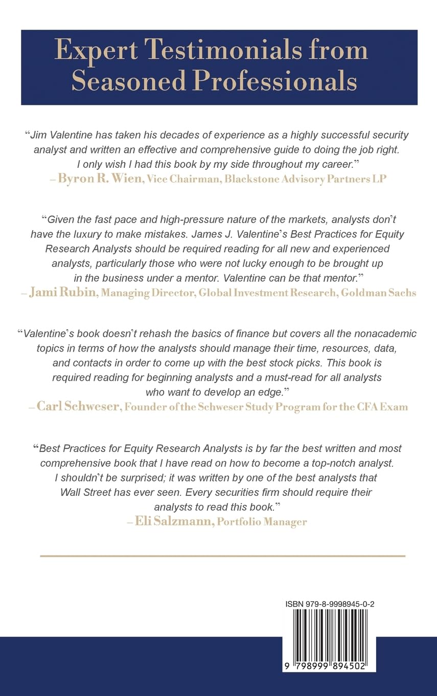 Best Practices for Equity Research Analysts: Essentials for Buy-Side and Sell-Side Analysts