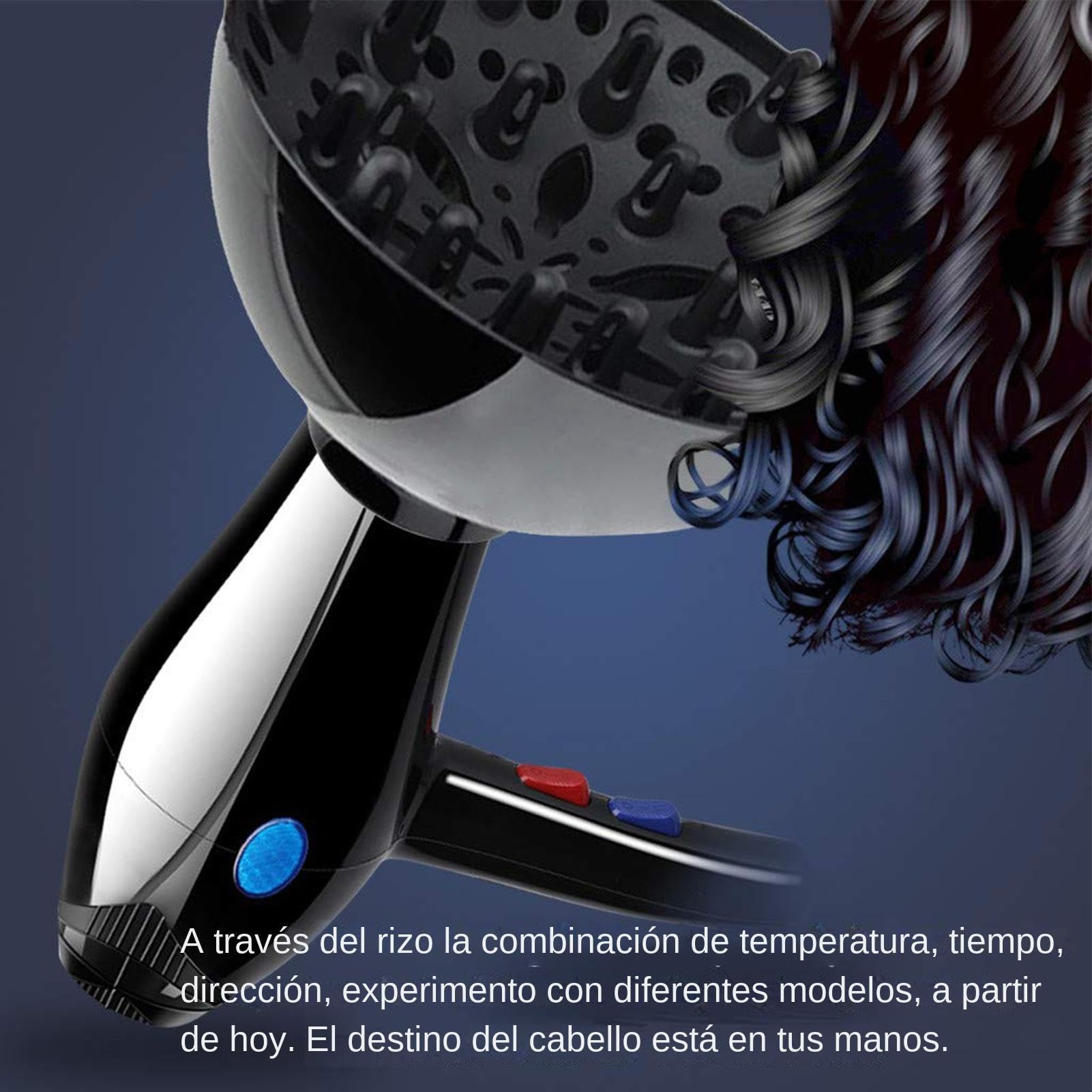 Difusor para Secador De Pelo - Difusor De Secador De Pelo Universal - Difusors De Pelos Universal Ajustable, Difusors De Cabello Rizado, El Rango De Ajuste Es De 1,4 Pulgadas A 2,6 Pulgadas