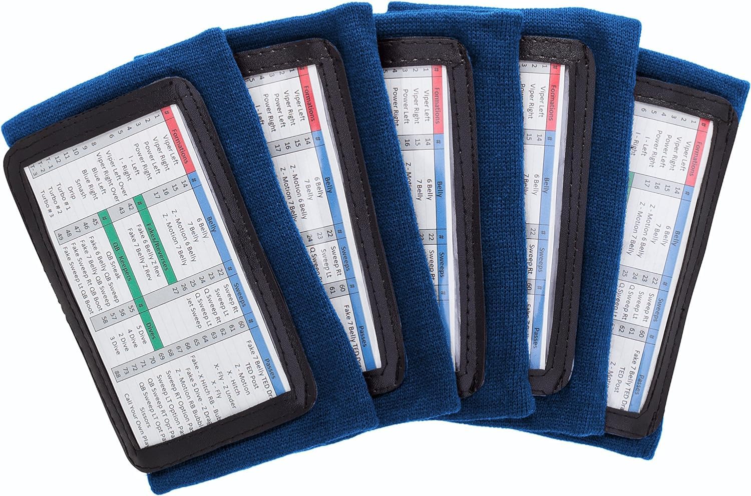 Football Play Wristbands - Youth Quarterback Gear - Wristband Playbook - Softball Wristbands for Signs - Soccer, Baseball & Catchers Wristband (Navy Blue)