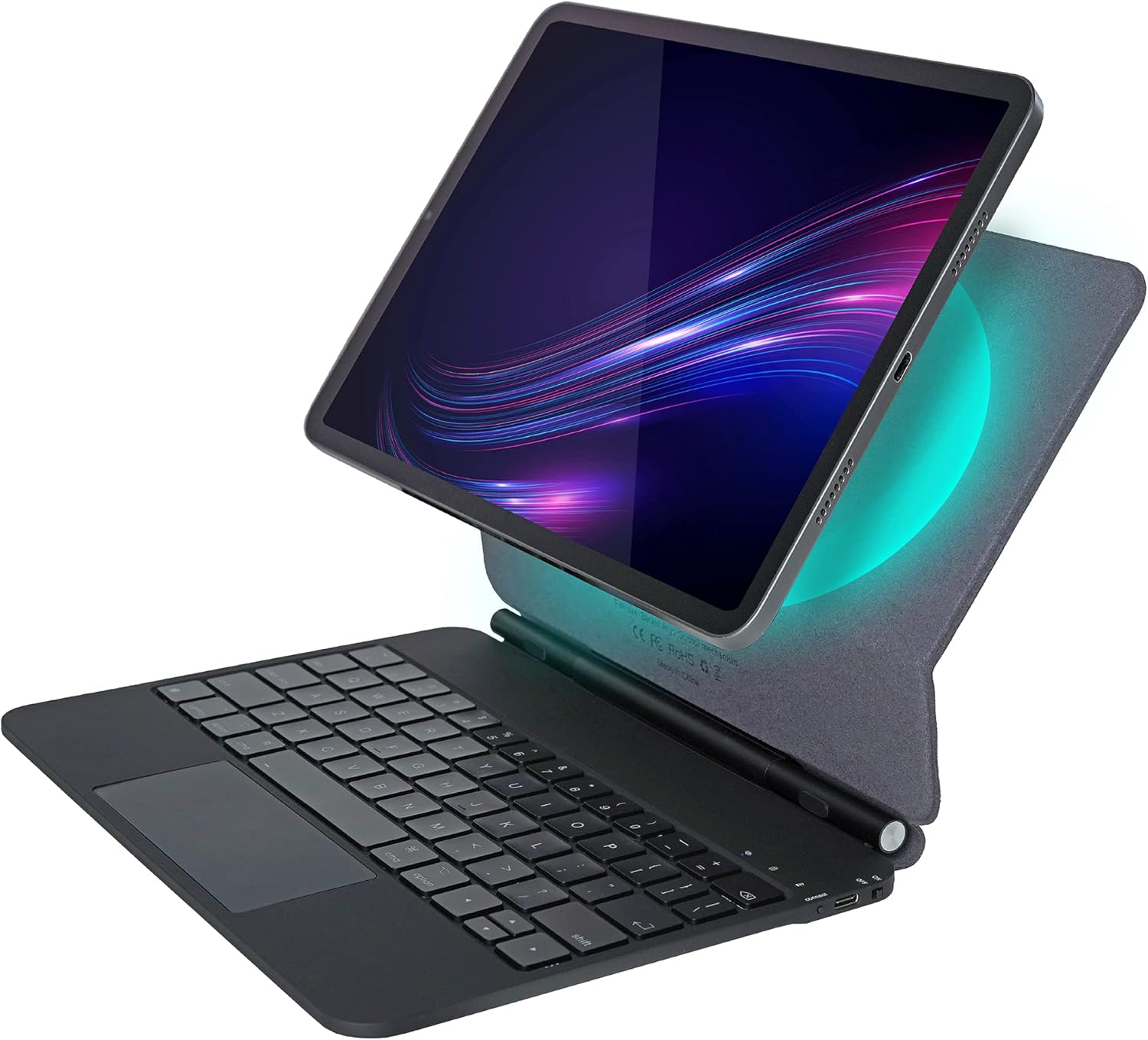 mobee Magic Keyboard Case for iPad Air 13 Inch (M3/M2, 2025/2024) & iPad Pro 12.9 inch (3/4/5/6th Gen), Magnetic Keyboard Case with Multi-Touch Trackpad, Backlit