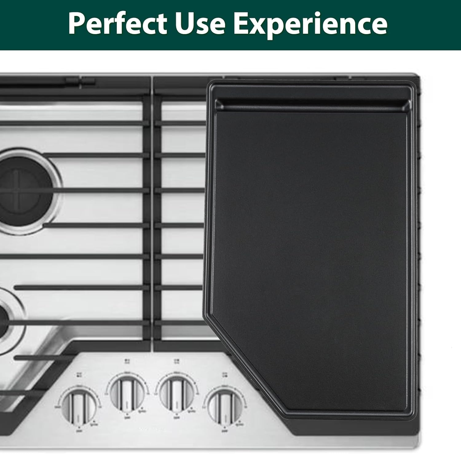 W10685483 Griddle Stove Replacement Parts for Whirlpool Gas Range Stove Top Griddle Pan 19.7'' x 12.4'' Kitchenaid Maytag Amana WCG55US0HS WCG55US6HS WCG51US6DS00 Cast Iron 5 Burner Cooktop Plate 1Pcs