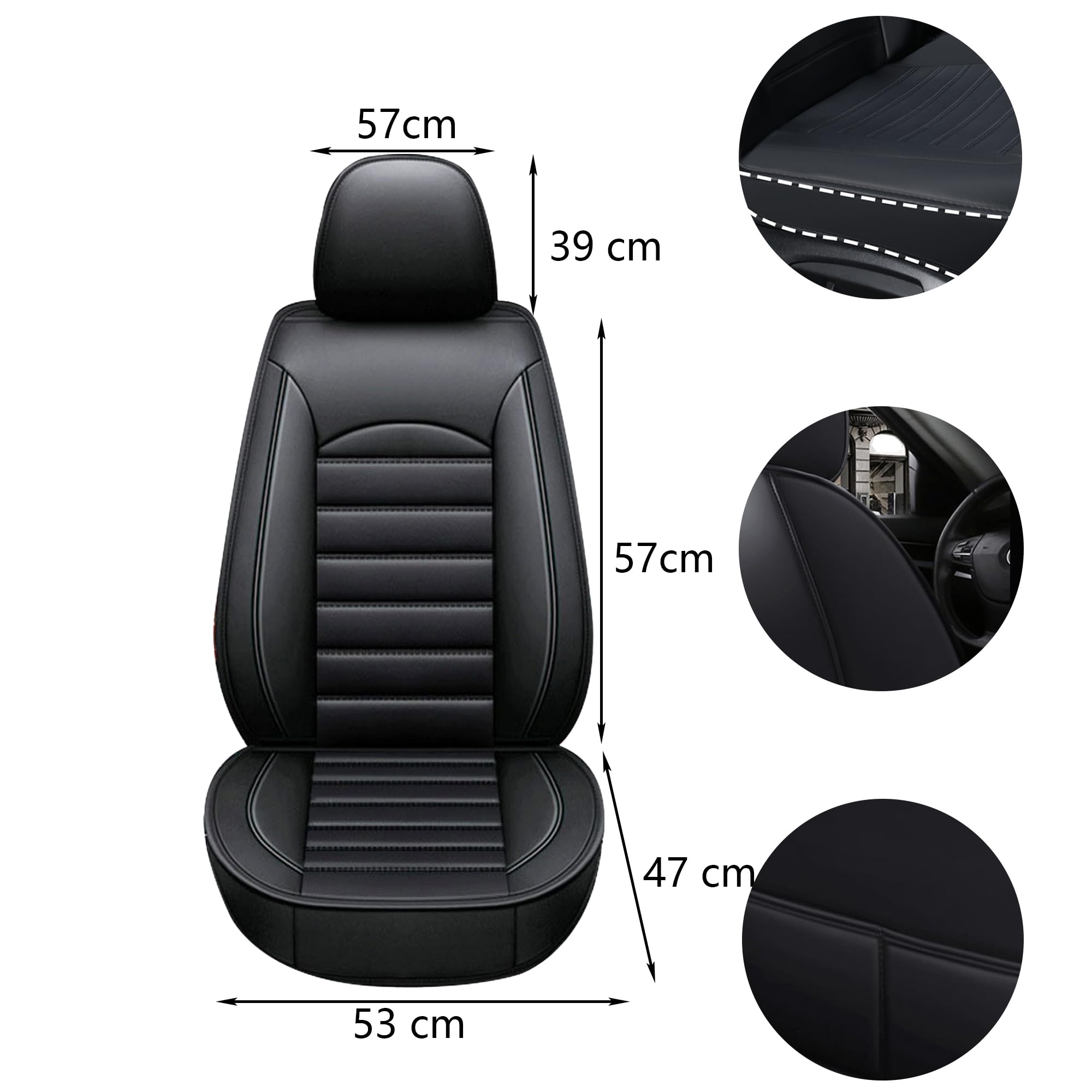 Housses de Siège Auto Universelles 2 Pièces pour Renault Kadjar hydrofuges et résistantes à l'usure, intérieur Automobile Universel