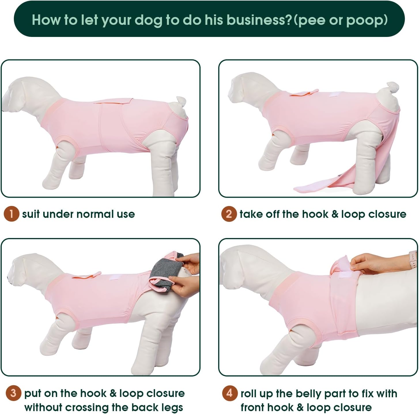 Kuoser Dog Surgery Suit Female Spay, Dog Recovery Suit Male Neuter
