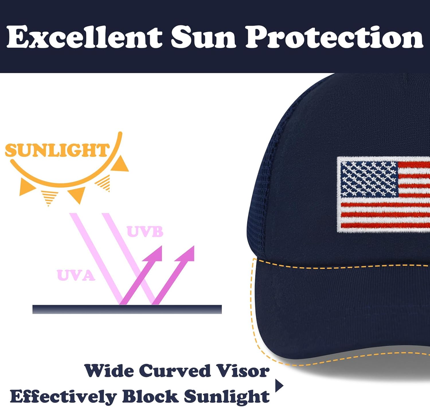 Sarfel Toddler Baseball Hat Baby Baseball Cap Infant Hats Toddler American Flag Hat Kids 4th of July Hats USA - Image 5