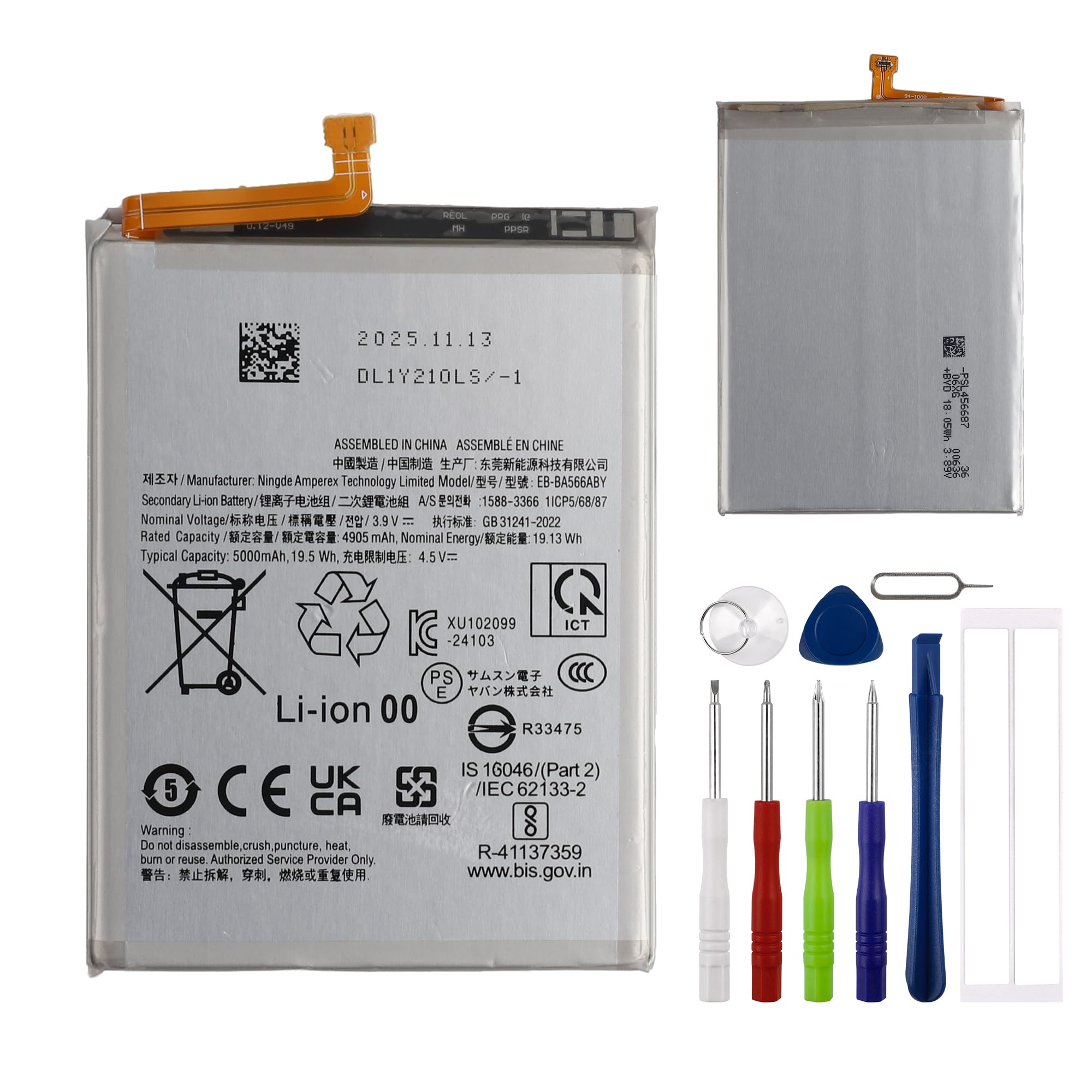 E-YIIVIIL EB-BA566ABY Replacement Battery for Samsung Galaxy A36 5G SM-A366/Galaxy A56 5G Battery