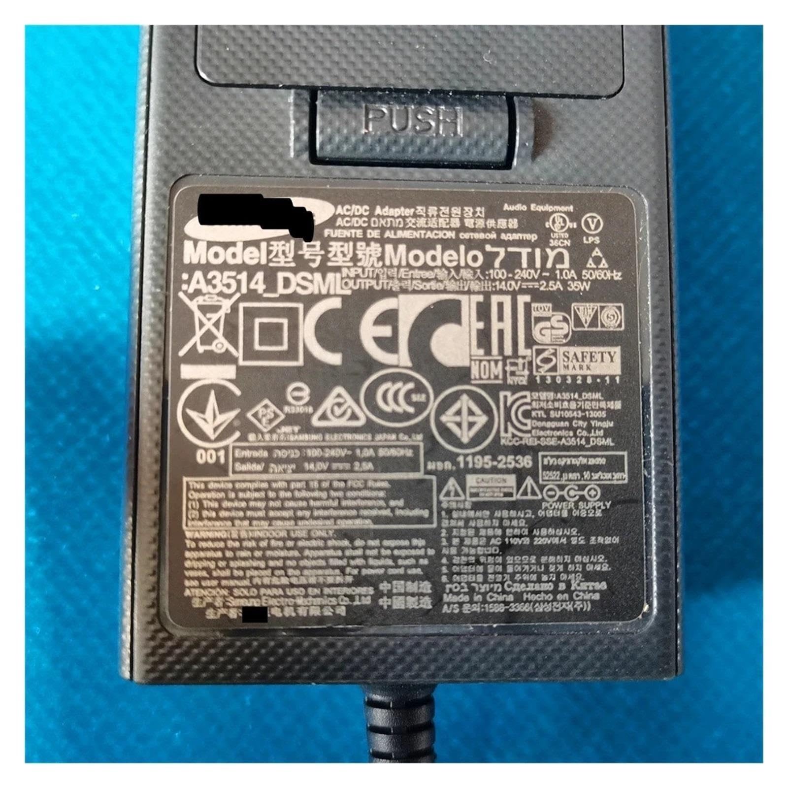 14V 2.5A 35W BN44-00659B A3514_DSM For Monitor Adattatore CA Caricatore Di Alimentazione LS22A300BS S22A300B LS23A300BS LS23A300B Assemblaggio Cavi