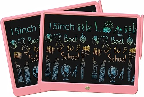 Deecam Tableta de escritura LCD de 15 pulgadas tablero de dibujo de pantalla grande tableta gráfica electrónica tablero de garabatos tablero de