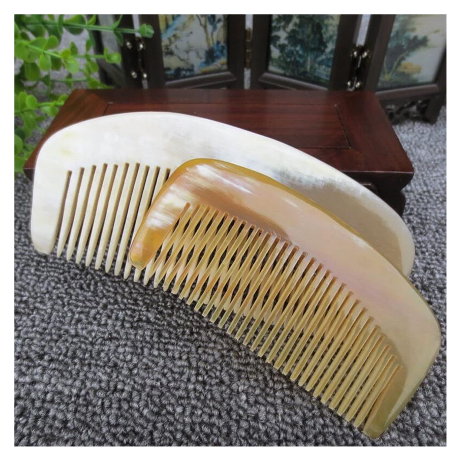 4pcs 13/10 cm natürlicher Kamm Breiter Zahnkopf Haarbürste Frisuren Kämme Peine Bart Kamm (Color : 10cm)
