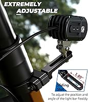 Vista 3 de VAZESWIN Soporte de Barra de Luz para UTV, Soporte de Montaje de LED de Aleación de Aluminio Resistente, Abrazadera de Barra Antivuelco UTV