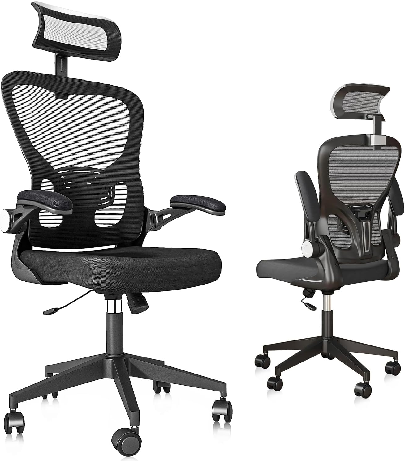 yoyomax Ergonomic Office Chair, High Back GamingChair for Big and Tall People, Adjustable Headrest/Armrests Reclining Comfy Home OfficeChair Lumbar Support Breathable Mesh ComputerChair-Black