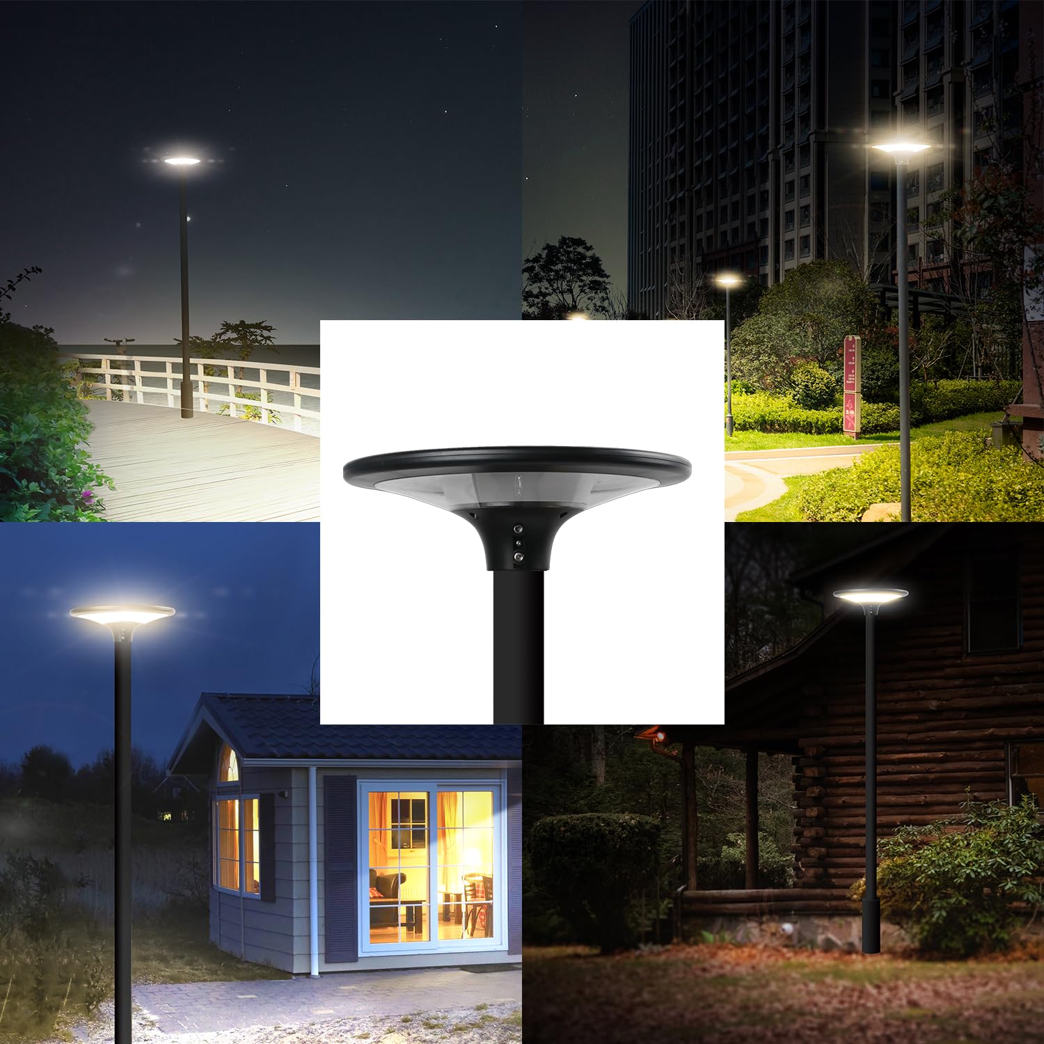 VELAMP - Lampione Solare Led Esterno 20W e 2300lm - Faro Led Esterno con Pannello Solare, Batteria Durata 32h, Automazione Notturna - Lampade Solari da Giardino e Spazi Esterni [Nuova Versione]