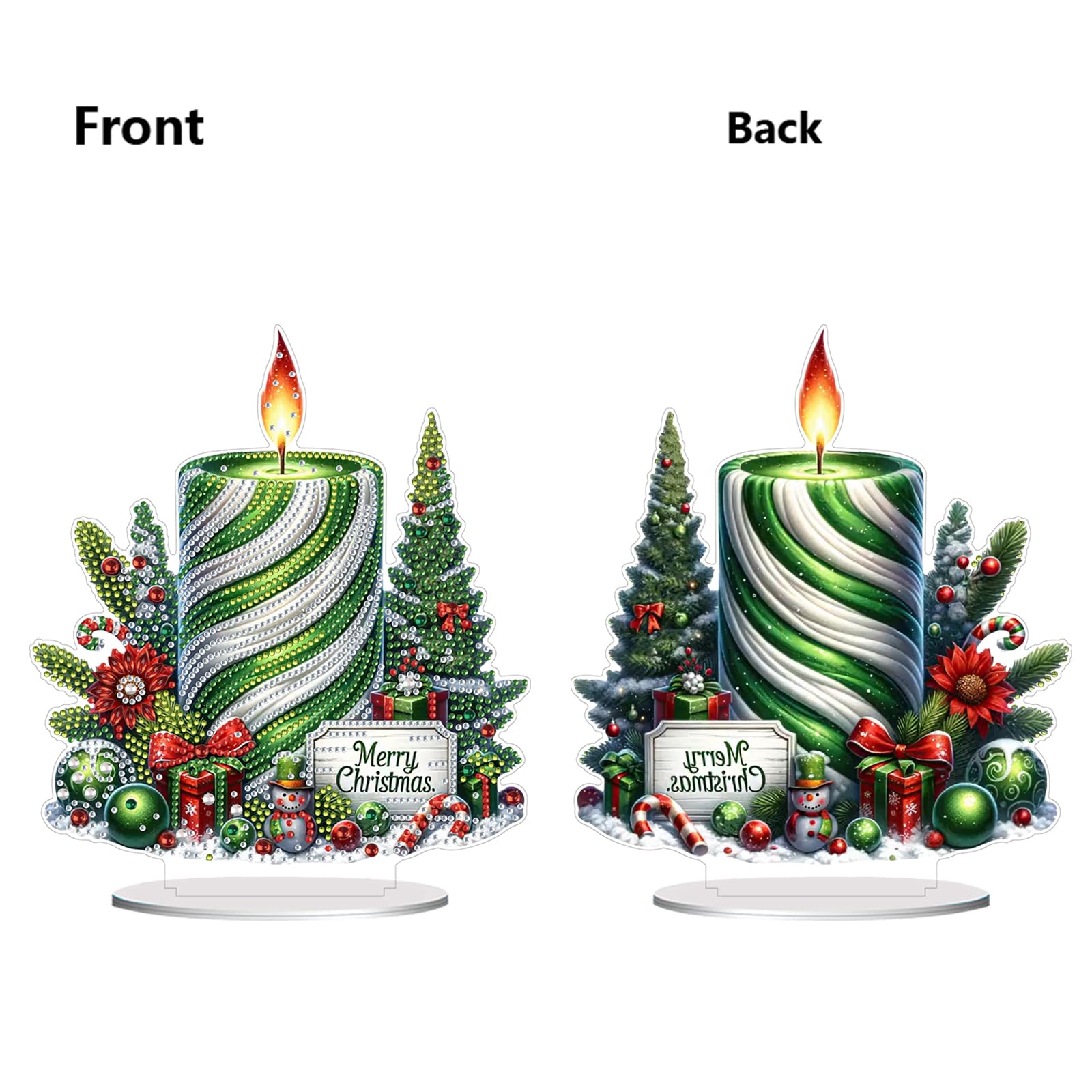 Aeepics DIY Diamant-Malerei Set – Weihnachtsblume Acryl-Tischset Mit Ständer, Erwachsene Bastelset