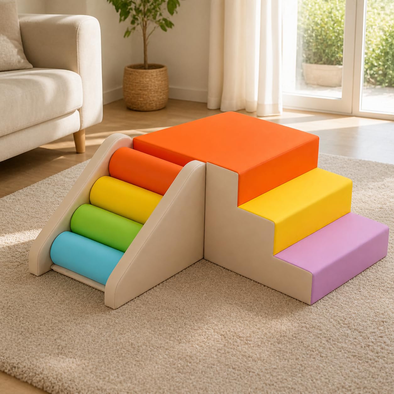 Blocchi Morbidi Arrampicata Bambini, style to 1 | schiuma, antibatterico, ignifugo, resistente ai graffi, facile da pulire, certificazione 3C, per la crescita, per gattonare