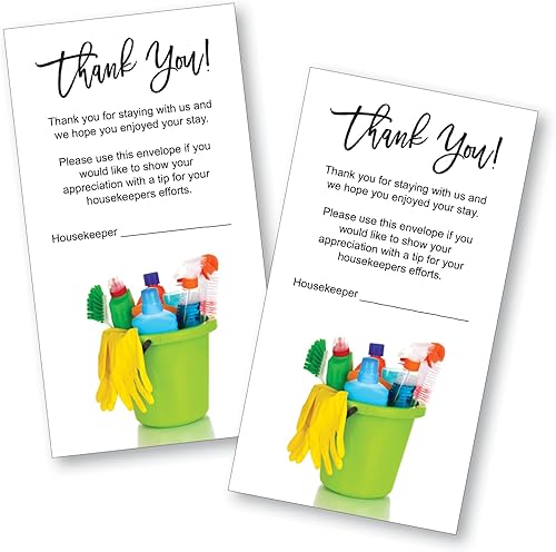 100 sobres de punta de hotel Motel para dinero en efectivo o monedas, 3 12 x 6 12 pulgadas, impresos a todo color en la parte delantera, 24 libras