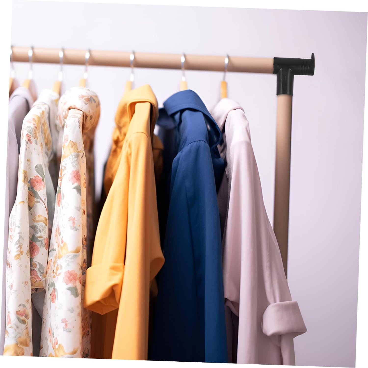 LABRIMP 4pcs Right Angle Clothes Rack Joints Connectors for Clothes Drying Rack Sturdy Accessories for Use