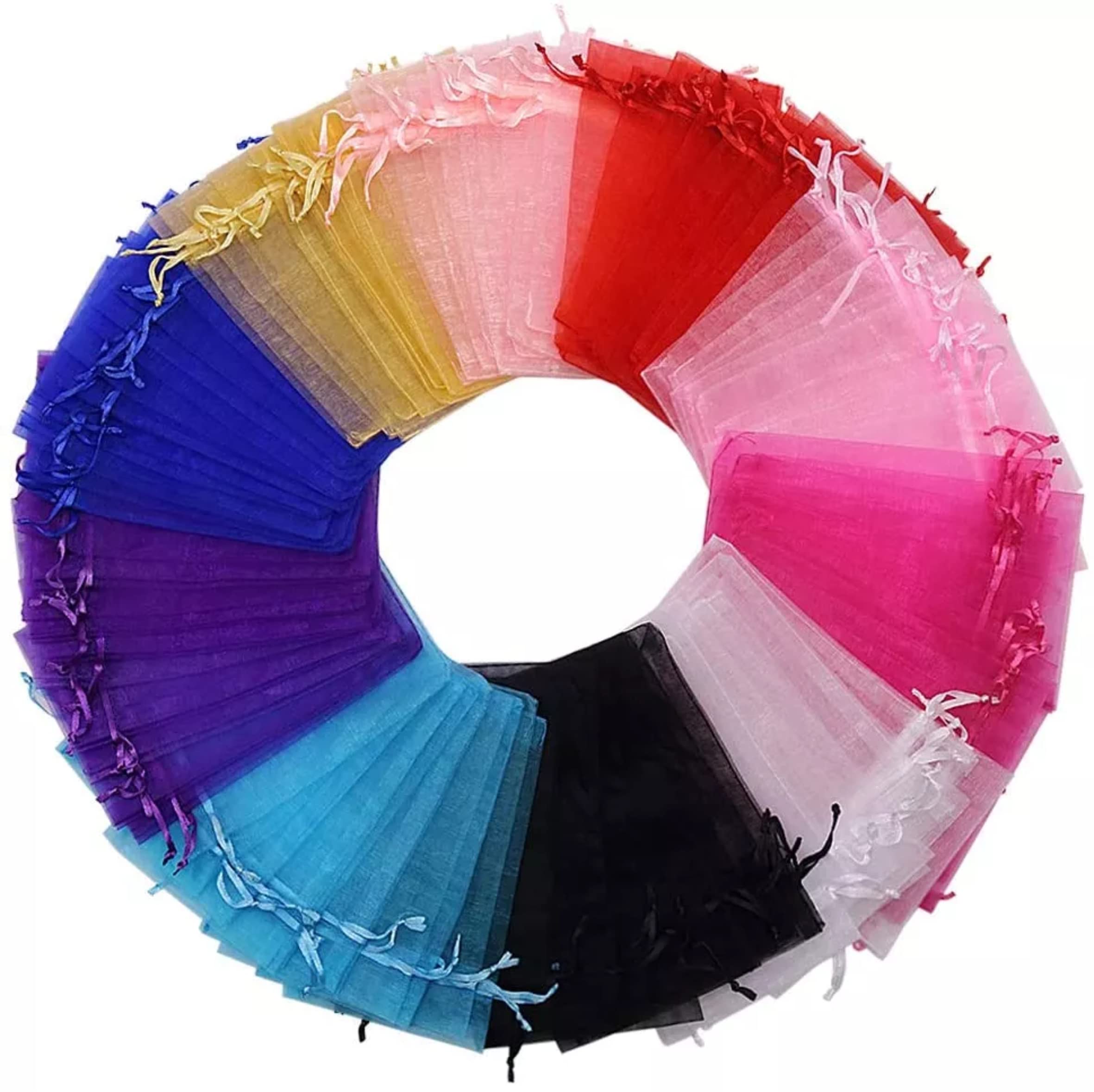 Swastikart - Plain Organza Return Gift Goodies Bags|Drawstring Pouches For Wedding Multi Colour Plain Organza Bag Multi Colour Plain Pouches|Pack Of 25 (13X18 CMS) Multi Colour (B0BN285DK2) Amazon Price History, Amazon Price Tracker