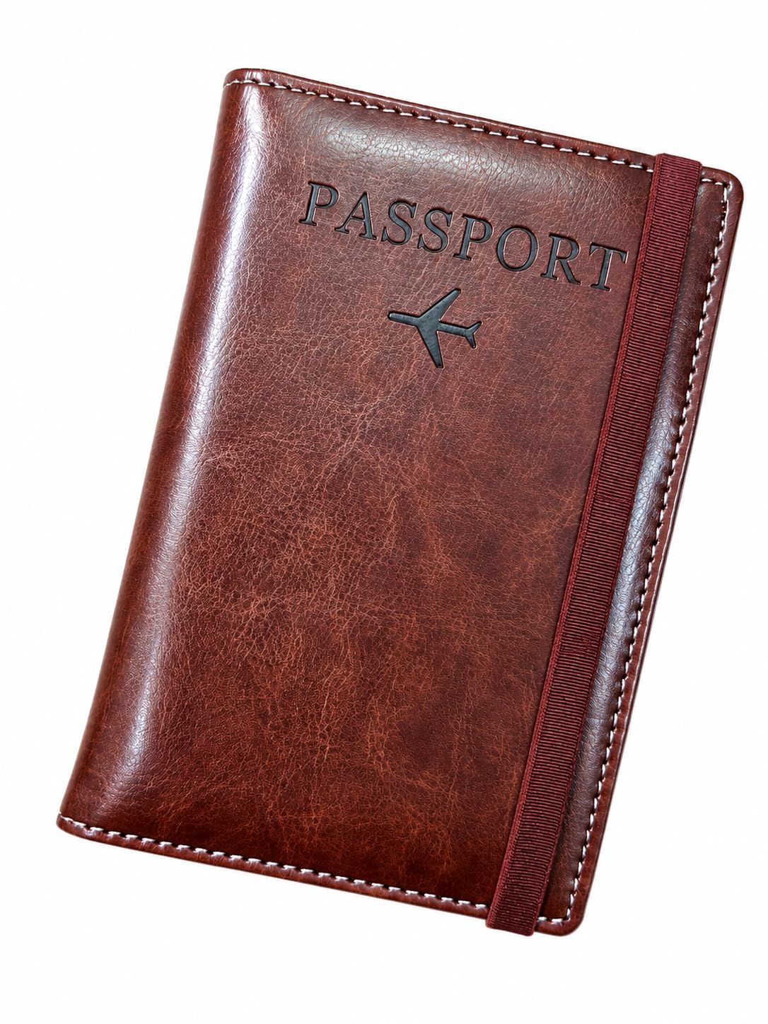 Premium Leather Passport Cover for Men and Women Travel Document Holder RFID Blocking Passport Wallet-picture-54