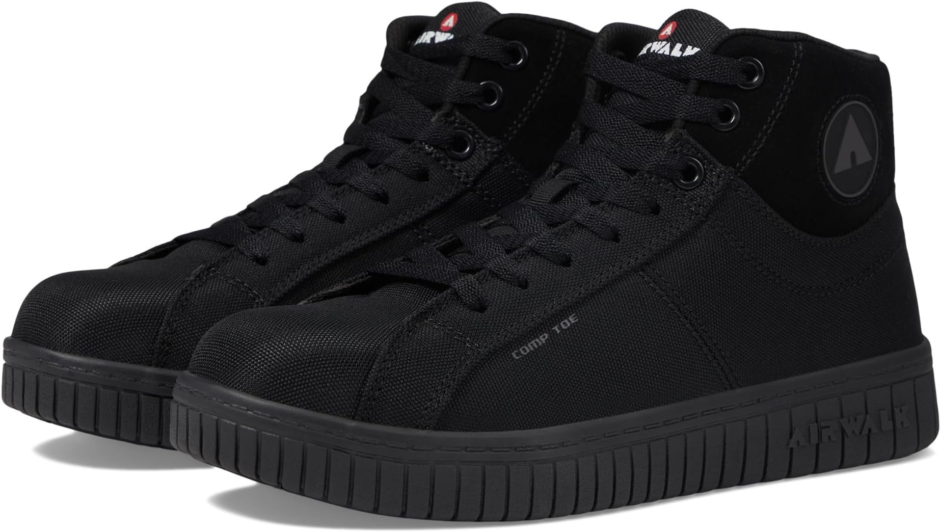 Deuce Composite Toe Shoes for Men - Lightweight Work Safety Sneaker - Anti-Slip Electrical Hazard, Black/Black, 17