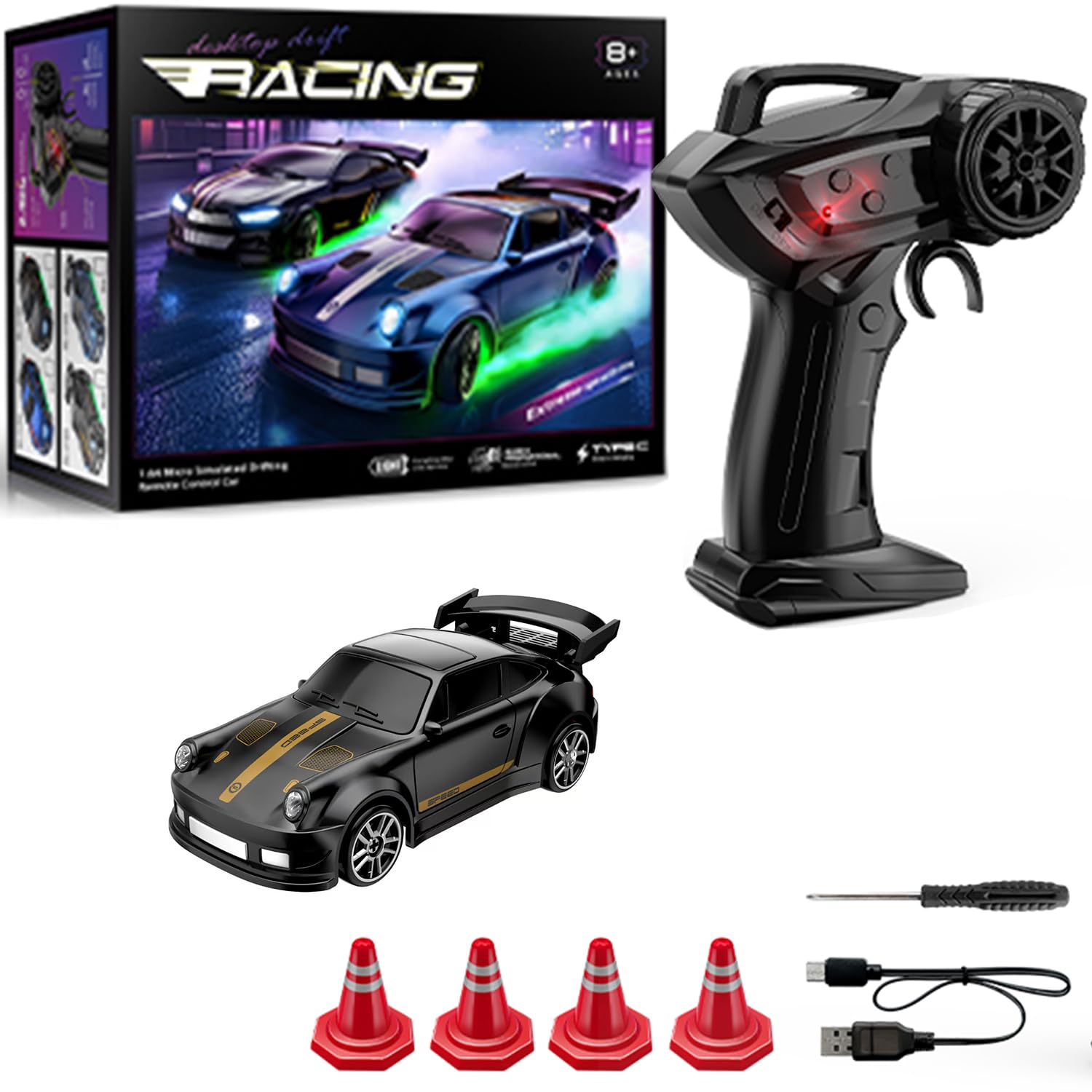 カリメロ KAIMIO 1:64 Scale Mini RC Drift Car with Gyro Full Proportional
