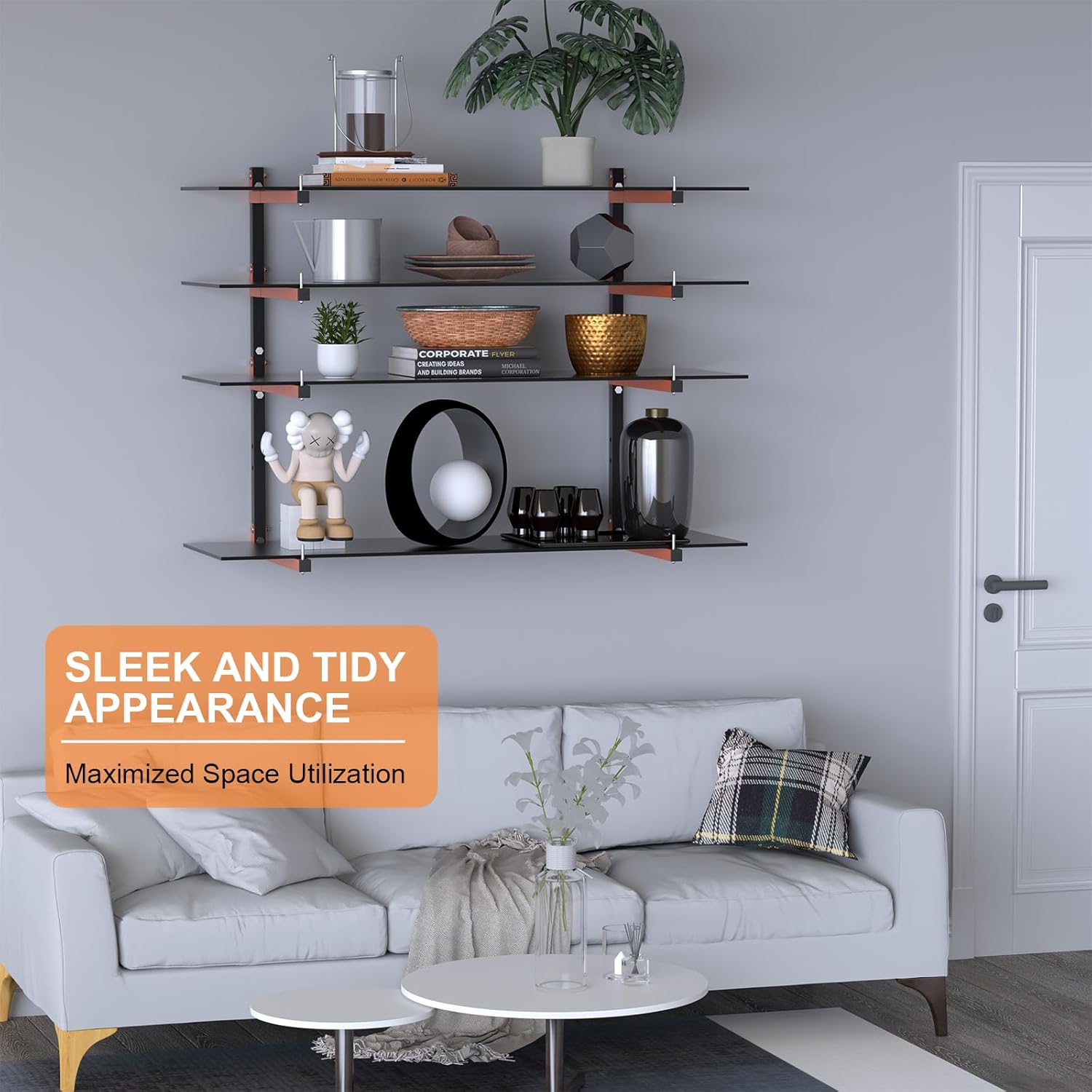 Lumber Storage Rack,Upgrade Folding Lumber Rack Wall Mount,Heavy Duty Metal 4 Level 32 Inch Wood Storage Rack for Garage Storage Organization - Image 4