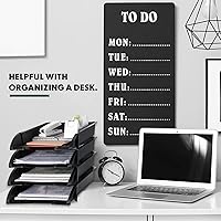 Vista 4 de Fainne 8 bandejas de papel apilables para escritorio, bandejas apilables de 8 capas, bandeja organizadora de archivos de plástico y soportes