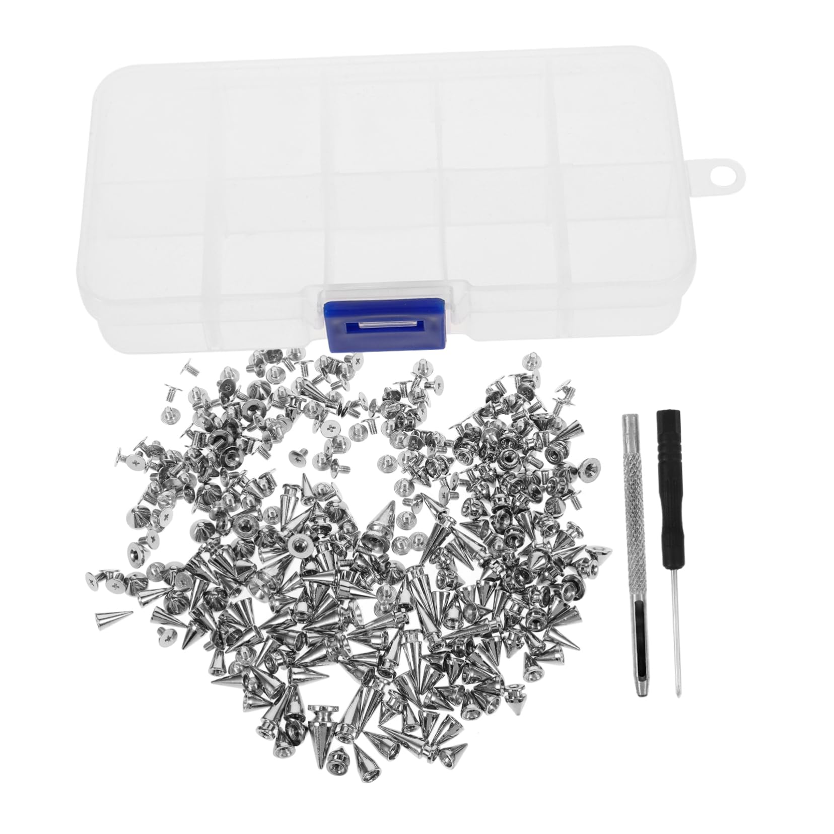 HOMSFOU 5 Sets Punk Nagel Set Gothic Zubehör Nieten Für Kleidung Mit Spikes Versehene Kleidungsnieten Dekorative Nieten Schuhdekorations Charms Punk Nieten Spikes Nieten Für