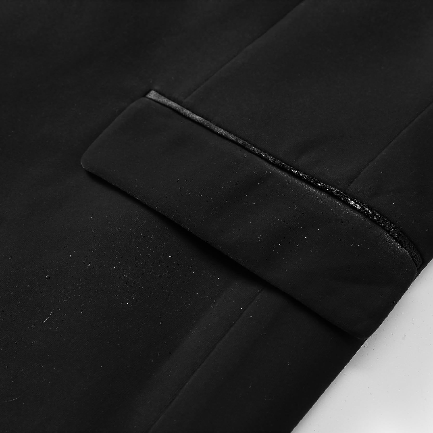 YOUTHUP Blazer da Uomo Slim 1 Bottone Giacca da Abito Velluto Colletto a Scialle Abito da Sposa Blazer Formale