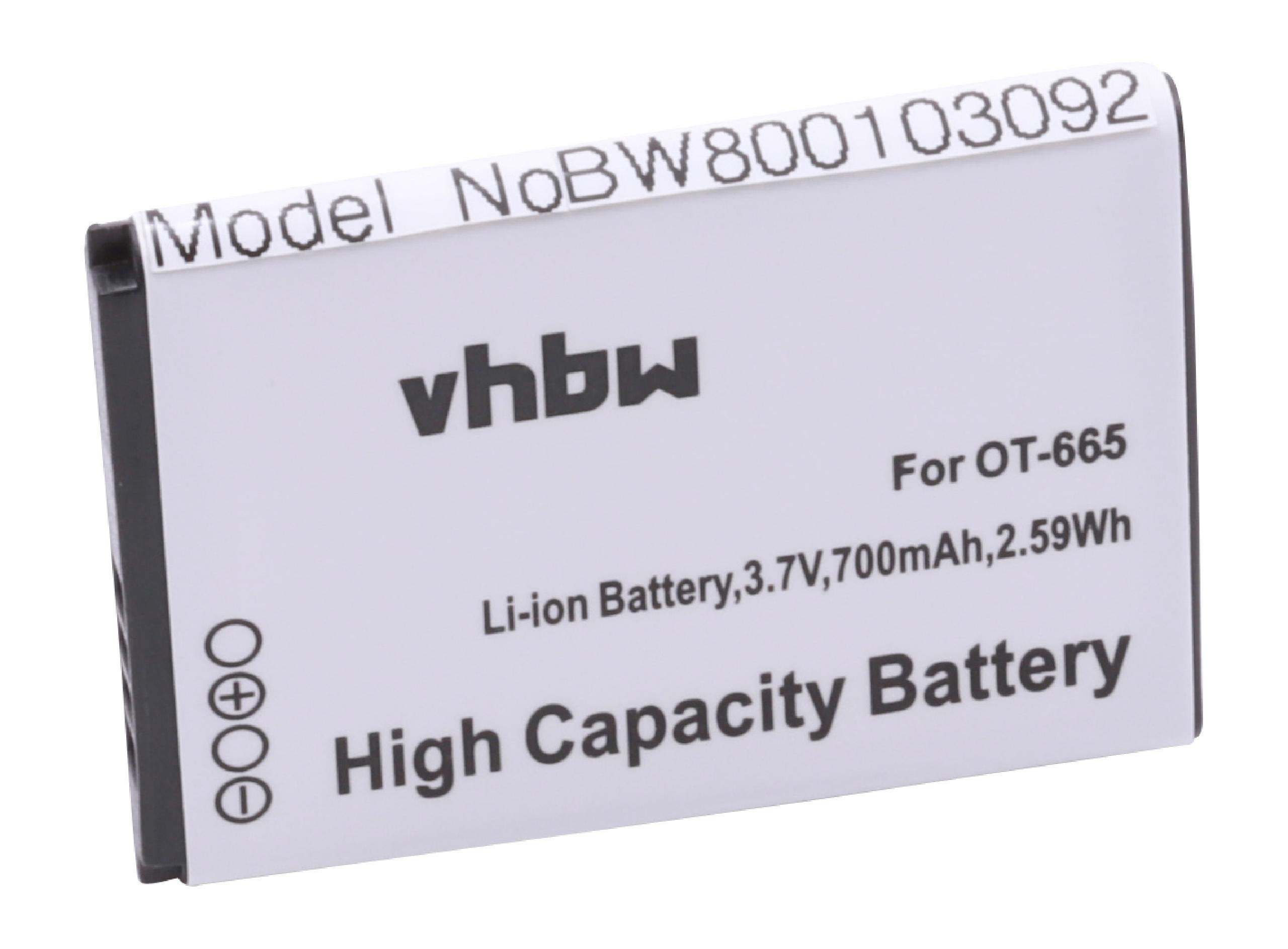 Batterie 700mAh Pour Alcatel One Touch 2010D, 356, 665 - Neuve