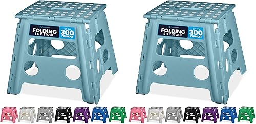 Miniatura 21 de Handy Laundry Taburete de Escalón Plegable Ligero - Lo Suficientemente Resistente para Soportar Adultos y Lo Suficientemente Seguro para Niños - Se