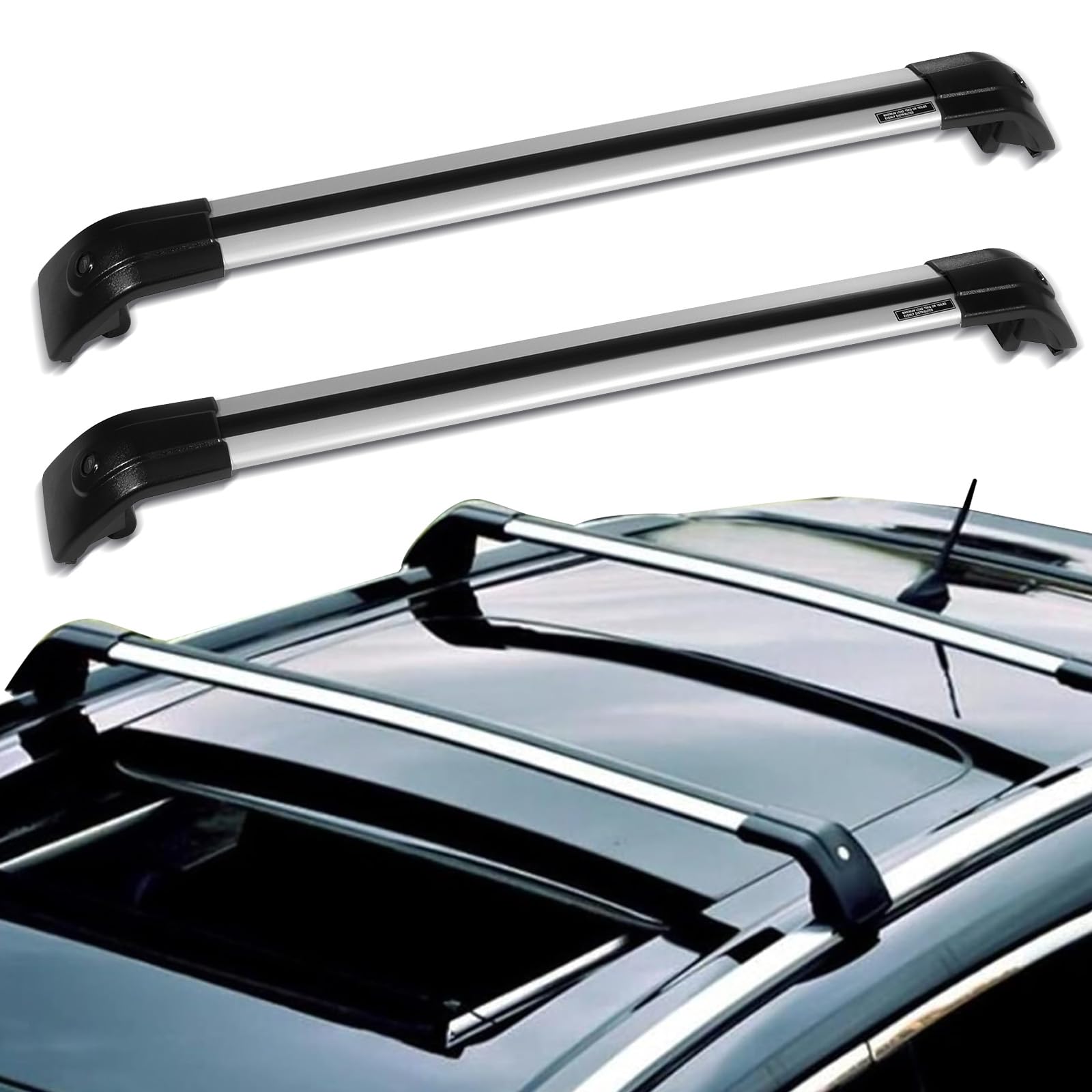 Scitoo Roof Rack Cross Bars Baggage Carrier for Volkswagen Tiguan 2010-2016 Silver 2 Pcs Roof Top Rack Luggage Carrier