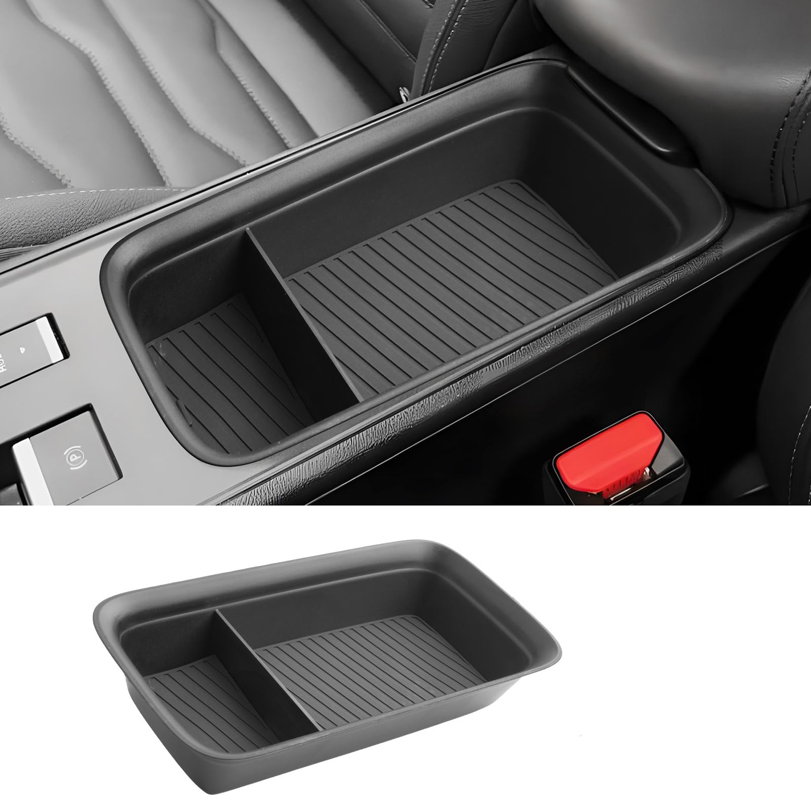 LUWU Compatibile con Jeep Avenger 2023 2024 2025 2026 EV Hybrid Organizer Portaoggetti per Console Centrale Vassoio Sotto il Bracciolo Accessori Avenger