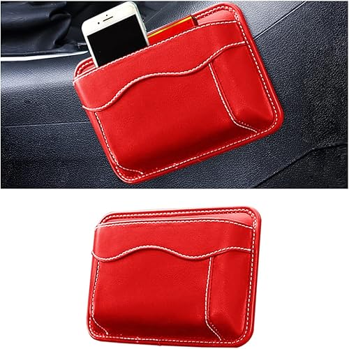 AUCELI Organizador lateral para asiento de automóvil, bolsa de bolsillo de almacenamiento de la bandera estadounidense, mini bolsa de relleno de