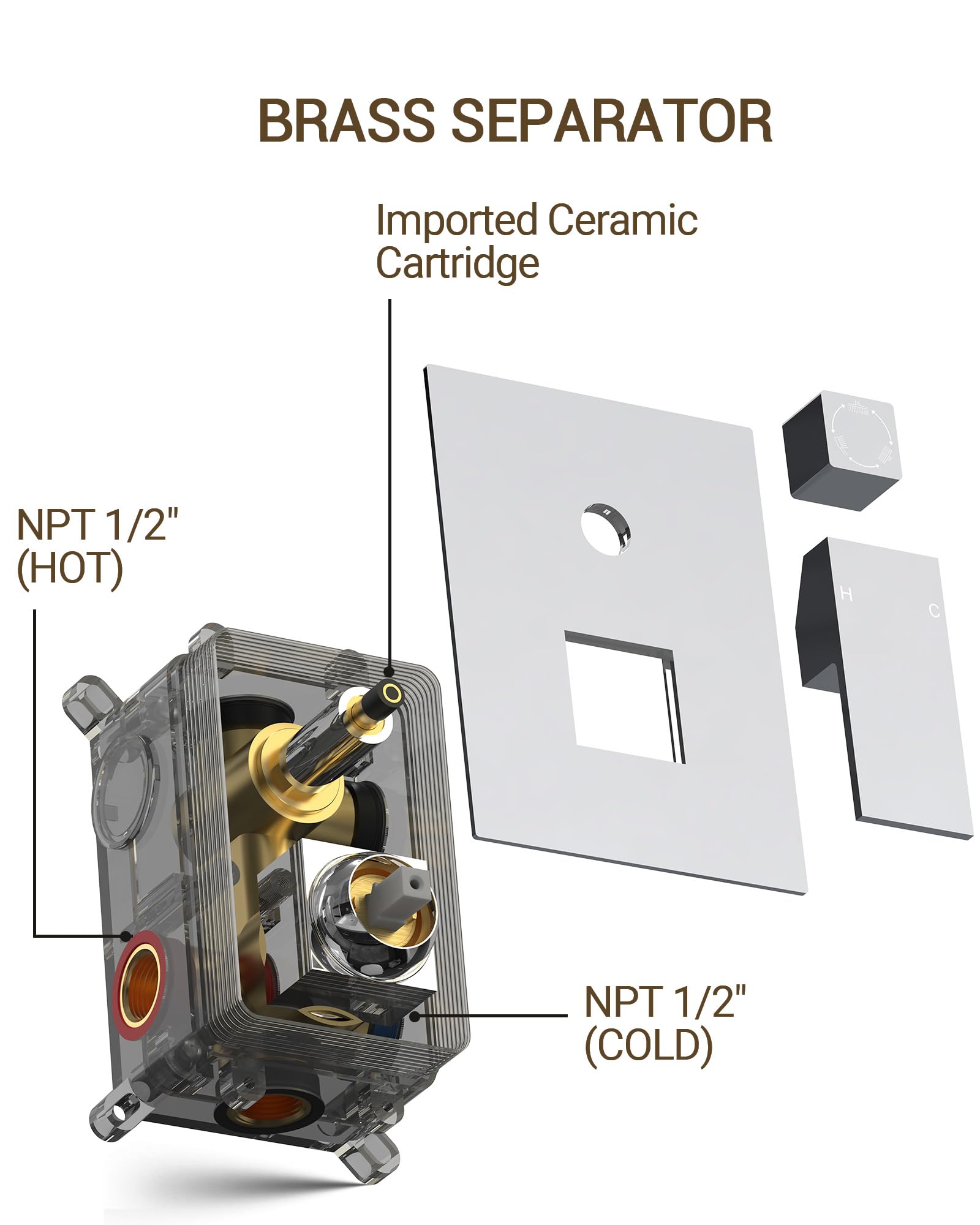 Bathroom Shower Faucet Set Wall-Mounted Shower System with Handheld Sprayer 10 Inch & 6 Inch High-Pressure Valve Kit Included Adjustable Shower Head and Handle Set Modern Bath Accessories