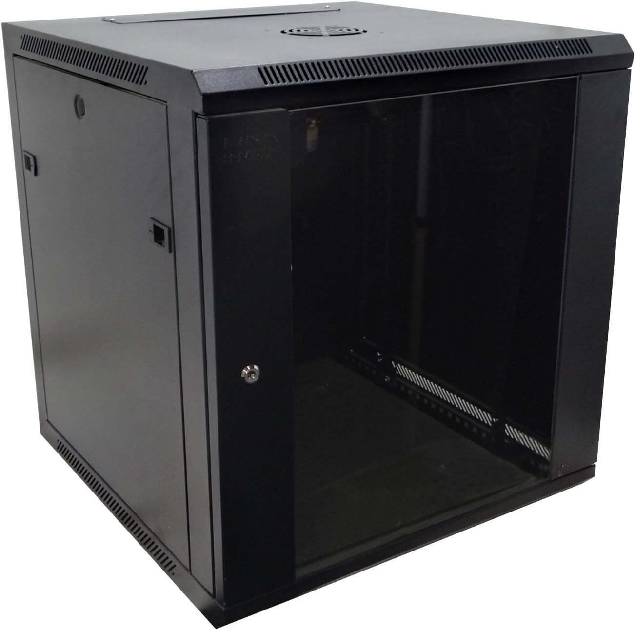 12U-High 24''-Deep 19''-Wide Wallmount Cabinet Enclosure Network Rack Locking Glass Door