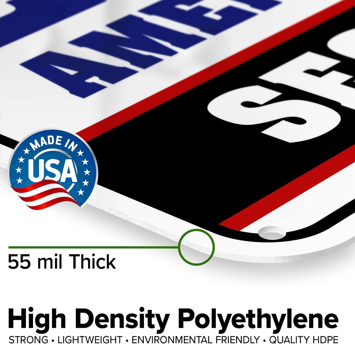 Warning Protected By 2nd Amendment Security Sign, 18"x24" Polyethylene, Indoor/Outdoor Use, USA MADE By My Sign Center