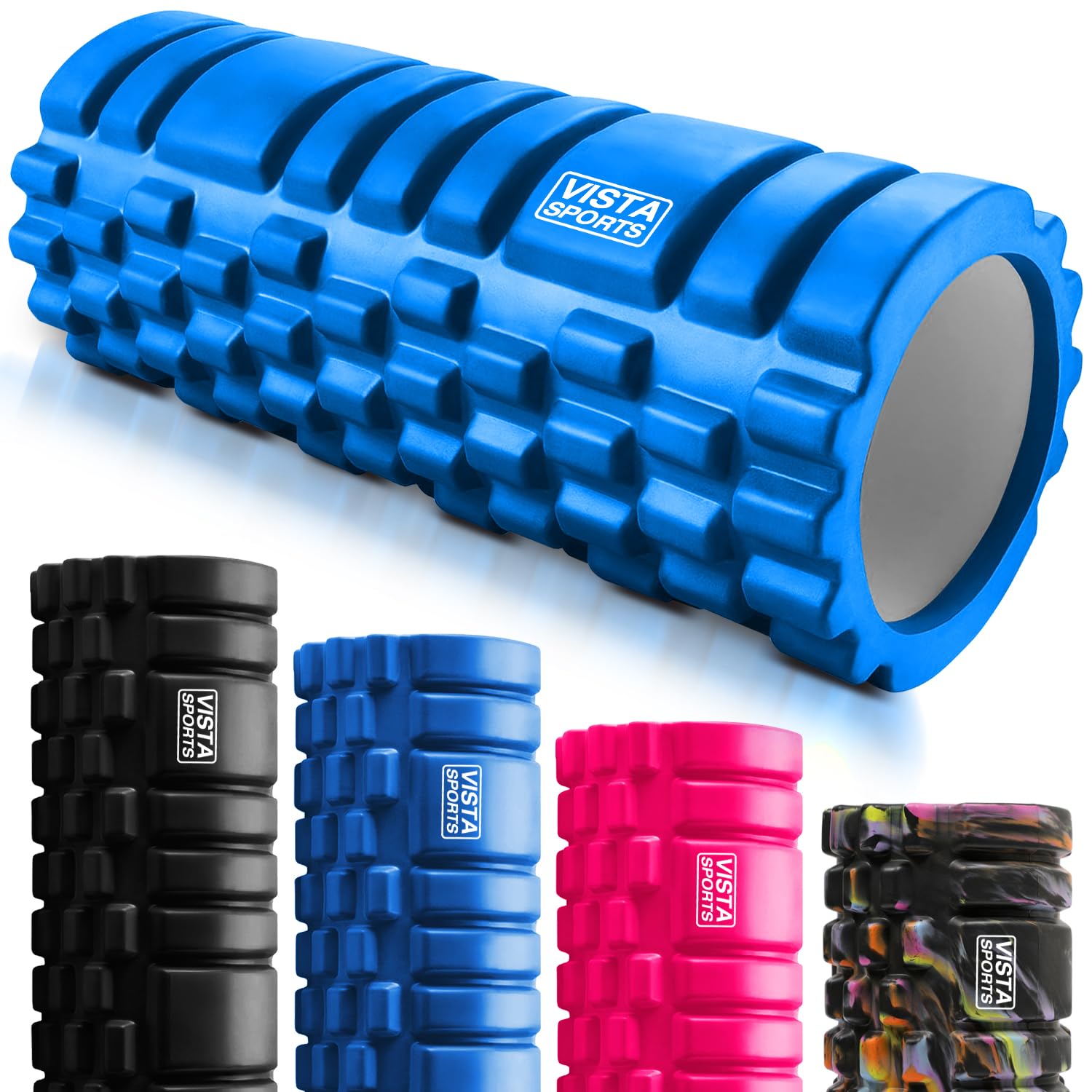 Foam Roller for Deep Tissue Muscle Massage Trigger Point Muscles Enhance Recovery for Physical Therapy and Rehab (Blue)