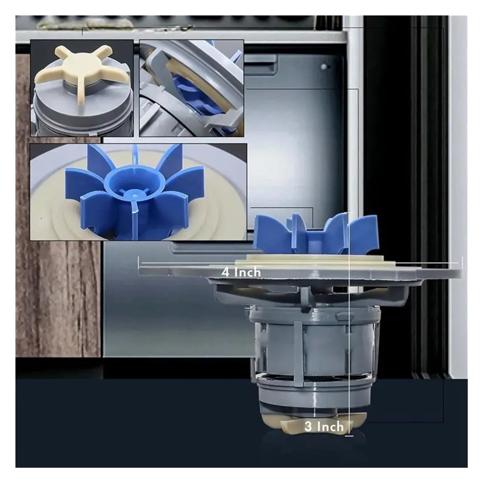 Ensemble rotor de moteur 524922P, compatible avec Fisher & Paykel | Rotor de moteur de tiroir de lave-vaisselle de remplacement, restaure la fonction de la pompe, ajustement Direct