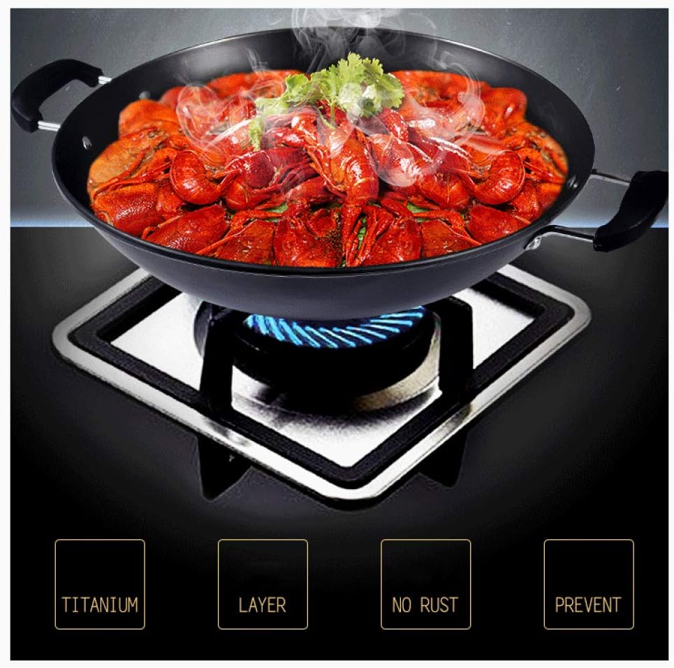 Amazon | 鋳鉄鍋鍋家庭用両耳大型鉄鍋昔ながらの丸底ガス40cm多目的鍋、40CM | ZXFDMSWJ | 中華鍋 鋳鉄中華鍋 ステンレス製 厚みと深みのある昔ながらの両耳丸底鉄中華鍋 47cm