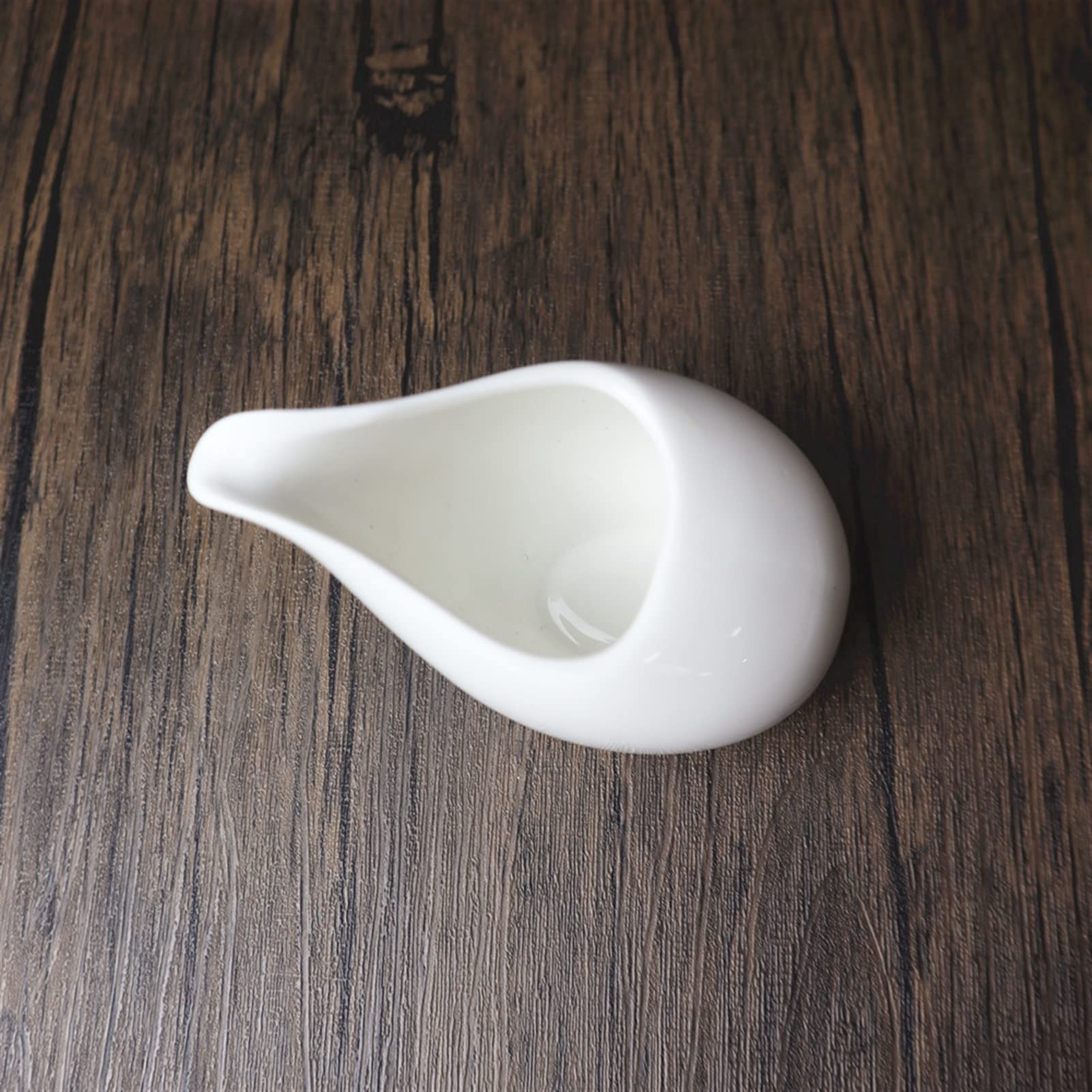 Mini crémier en céramique, Pichet de crème au Lait au café, pichet à crème au Lait de saucière de 3,5 oz pour Le Bouillon de vinaigrettes (Color : White, Size : 3.9" x 2.6")